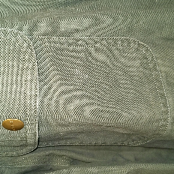 Carhartt Men's Size L Lined Snap Front Barn Chore Jacket Shacket Custom Logo - Picture 4 of 12